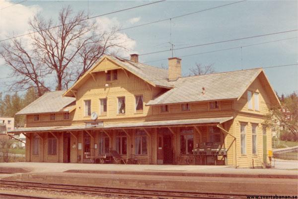 Svartå stationshus i maj 1969. - klicka för att stänga rutan