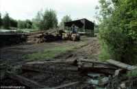 Bangården i Latorpsbruk den 16 juni 1991. - klicka för att förstora