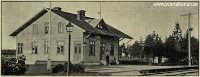 Kvistbro stationshus omkring 1902. - klicka för att förstora