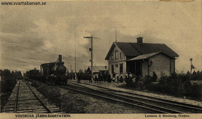 Vintrosa stationshus under 1900-talets första decennium - klicka för att stänga rutan