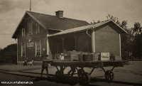 Stationshuset i Mullhyttemo i början av 1900-talet. - klicka för att förstora