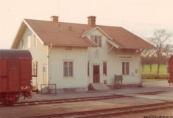 Hidingebro stationshus i maj 1969. - klicka för att stänga rutan