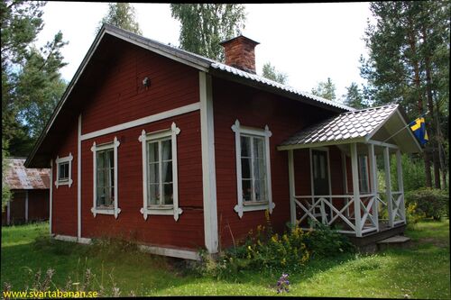 Hemsjöns banvaktstuga den 27 juli 2008. - klicka för att förstora