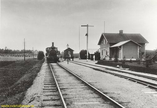 Gropens station omkring 1910. - klicka för att förstora
