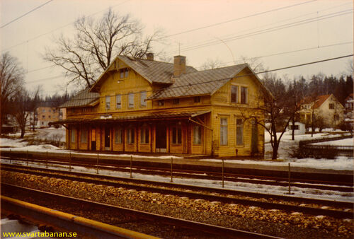 Svartå stationshus i början av 1980-talet. - klicka för att förstora