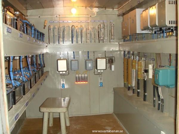 Interiör från en signalkur från en vägkorsning i Kvistbro - fotograferat i december 2007. - klicka för att stänga rutan