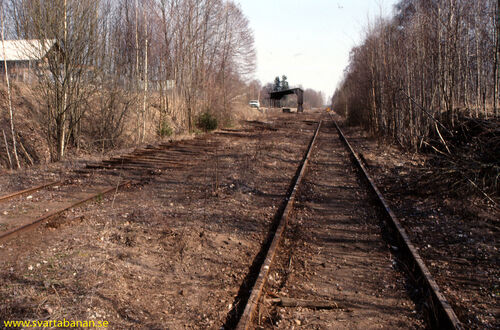 Bangården i Latorpsbruk den 11 april 1991. - klicka för att förstora Bangården i Latorpsbruk den 11 april 1991. - klicka för att förstora
