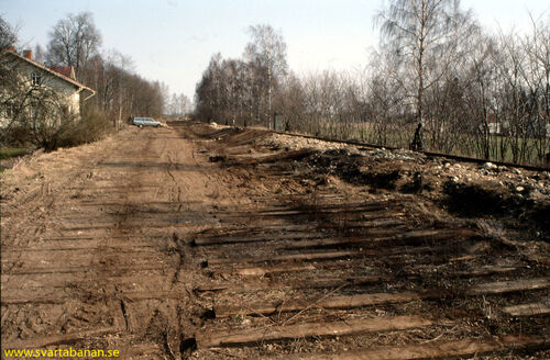 Bangården i Latorpsbruk den 11 april 1991. - klicka för att förstora Bangården i Latorpsbruk den 11 april 1991. - klicka för att förstora