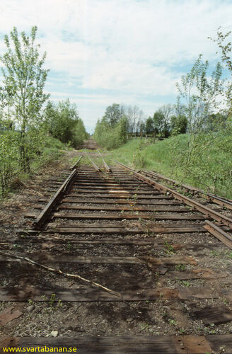 Södra växeln i Latorpsbruk den 28 maj 1991. - klicka för att förstora Södra växeln i Latorpsbruk den 28 maj 1991. - klicka för att förstora