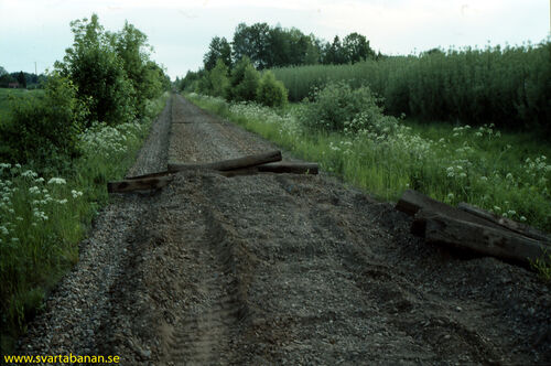 Södra infarten till Latorpsbruk den 16 juni 1991. - klicka för att förstora Södra infarten till Latorpsbruk den 16 juni 1991. - klicka för att förstora