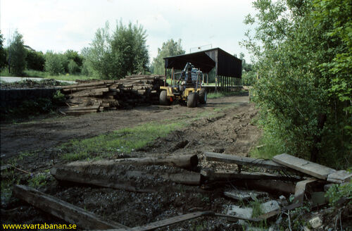 Bangården i Latorpsbruk den 16 juni 1991. - klicka för att förstora Bangården i Latorpsbruk den 16 juni 1991. - klicka för att förstora