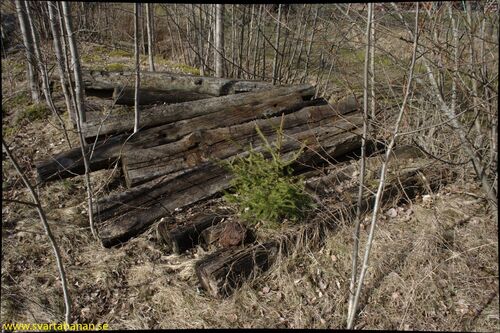 Sliprar efter industrispåret Garphyttan-Latorpsbruk den 5 april 2008. - klicka för att förstora Sliprar efter industrispåret Garphyttan-Latorpsbruk den 5 april 2008. - klicka för att förstora