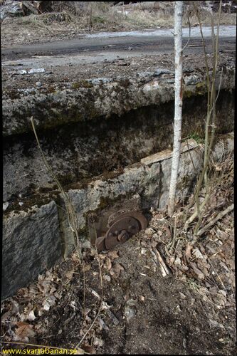 Utrustning för att dra fram vagnar i Latorpsbruk den 5 april 2008. - klicka för att förstora