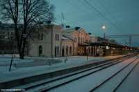 Örebro Central stationshus på morgonen den 26 mars 2008. - klicka för att förstora