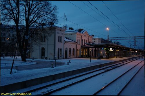 Örebro Central stationshus på morgonen den 26 mars 2008. - klicka för att förstora