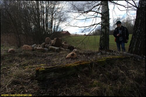 Rester av spår i Latorpsbruk den 14 april 2008. - klicka för att förstora Rester av spår i Latorpsbruk den 14 april 2008. - klicka för att förstora