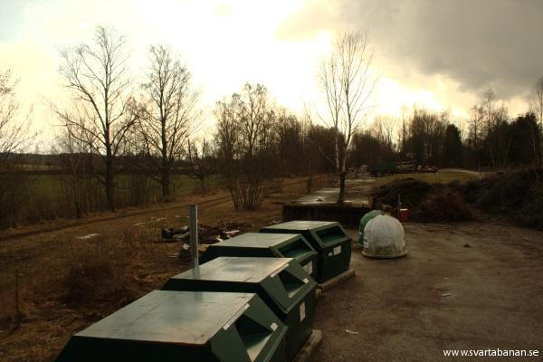 Bangården i Latorpsbruk den 14 april 2008. - klicka för att stänga rutan