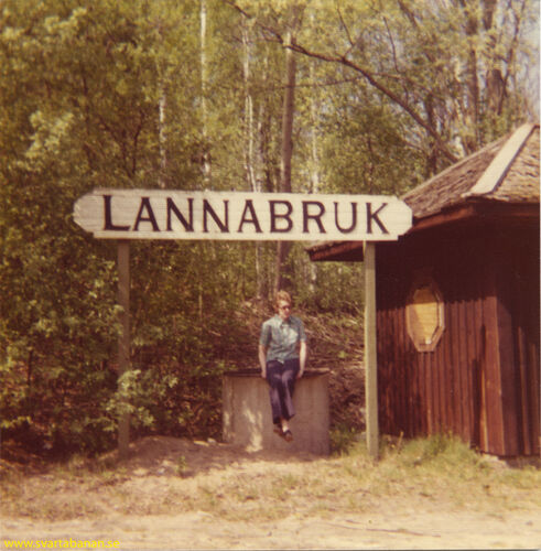 Lannabruk hållplats 1974. - klicka för att förstora Lannabruk hållplats 1974. - klicka för att förstora
