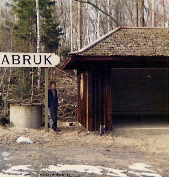 Lannabruk hållplats 1974. - klicka för att stänga rutan