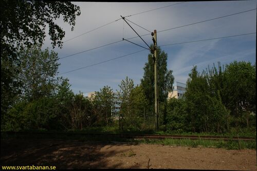 Platsen för Ånsta banvaktstuga den 13 maj 2008. - klicka för att förstora