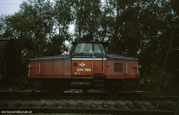 Dieselloket Z70 703 i Örebro den 29 september 1997. - klicka för att stänga rutan