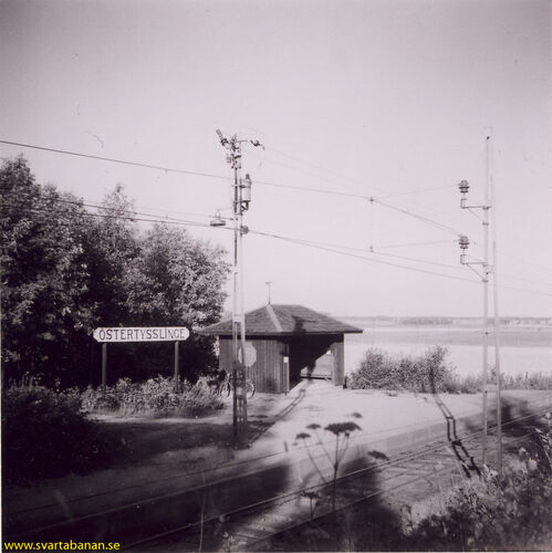 Östertysslinge hållplats 1950. - klicka för att förstora
