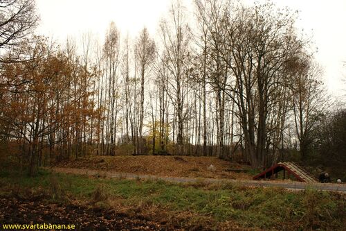 Platsen för Latorpsbruk banvaktstuga den 23 oktober 2010. - klicka för att förstora