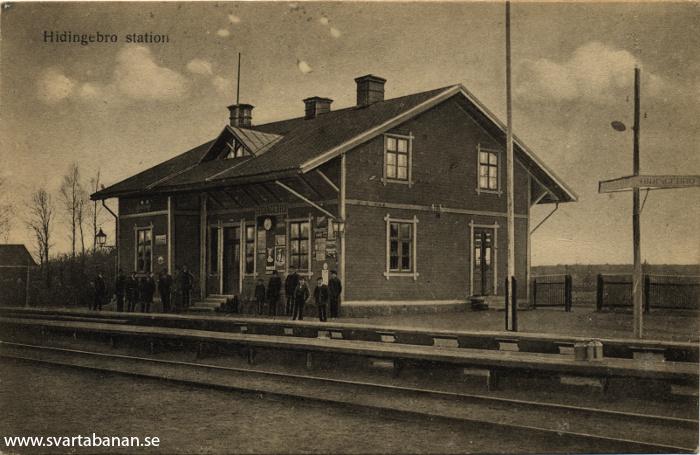 Hidingebro stationshus 1919. - klicka för att stänga rutan