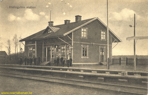 Hidingebro stationshus 1919. - klicka för att förstora