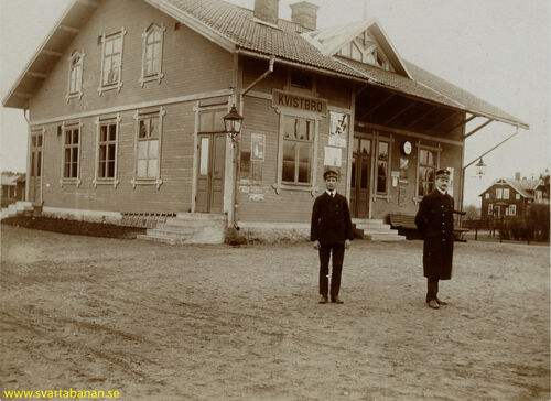 Kvistbro stationshus efter år 1912. - klicka för att förstora