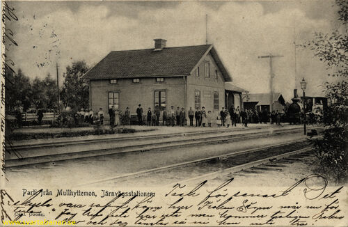 Mullhyttemo station i början 1900-talet. - klicka för att förstora