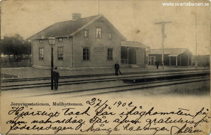 Mullhyttemo station före 1902. - klicka för att stänga rutan