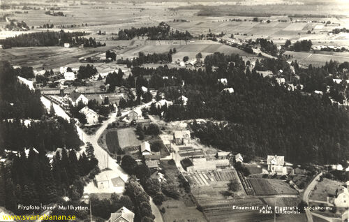 Flygfoto över Mullhyttan före 1947. - klicka för att förstora