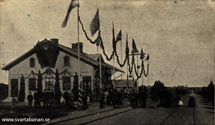 Hidingebro stationshus 1897. - klicka för att stänga rutan