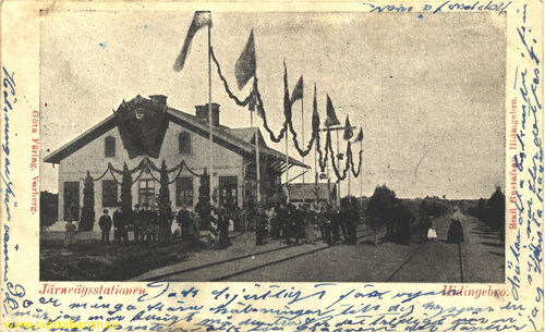 Hidingebro stationshus 1897. - klicka för att förstora