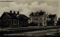 Fjugesta stationshus och hotell omkring 1934. - klicka för att förstora