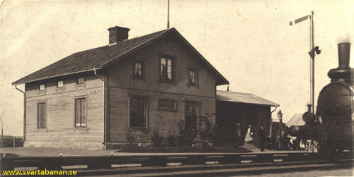 Gräveby stationshus i början av 1900-talet. - klicka för att förstora