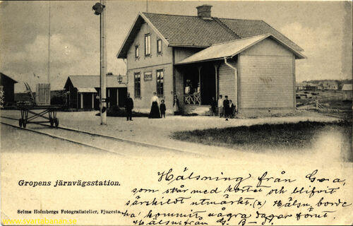 Gropens station i början av 1900-talet. - klicka för att förstora