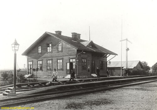 Hidingebro stationshus 1900. - klicka för att förstora