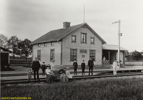 Karlslunds stationhus i början av 1900-talet. - klicka för att förstora