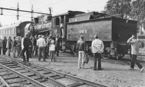NBVJs ånglok SWB H3 58 i Fjugesta den 25 eller 26 september 1982. - klicka för att förstora