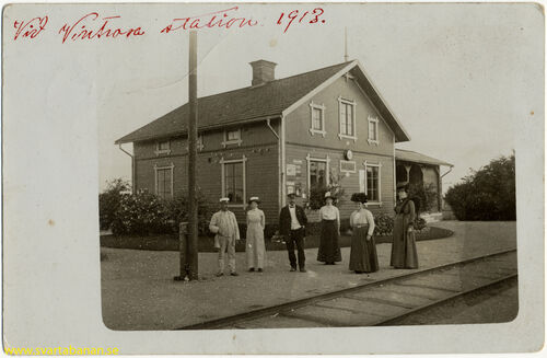 Vintrosa stationshus år 1913. - klicka för att förstora
