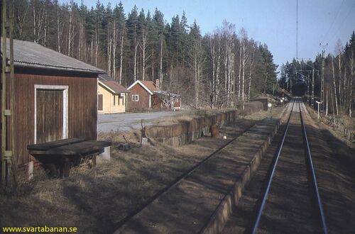 Bangården i Dormen i maj 1978. - klicka för att förstora