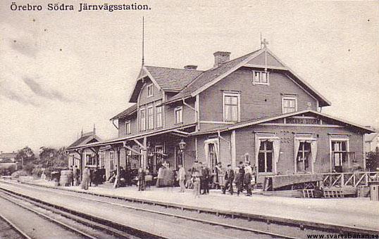 Örebro Södra stationshus 1900. - klicka för att stänga rutan