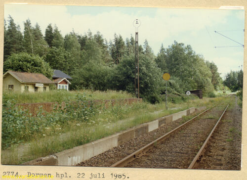 Dormens hållplats den 22 juli 1985. - klicka för att förstora