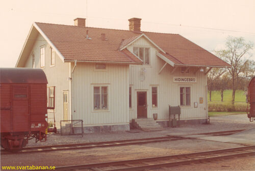 Hidingebro stationshus i maj 1969. - klicka för att förstora